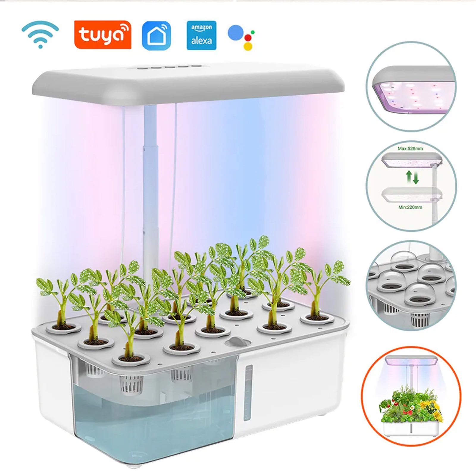 Smart Garden Domes - Tuya WiFi Plant Hydroponics System Growing