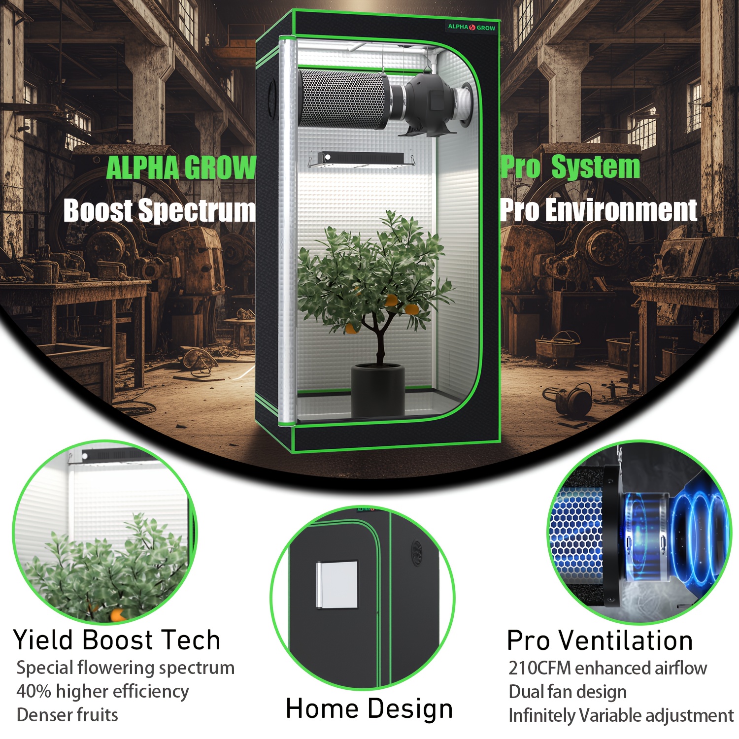 ALPHAGROW Complete 2x2ft Grow  – Grow Tent Complete Kit Bewertung und Preis