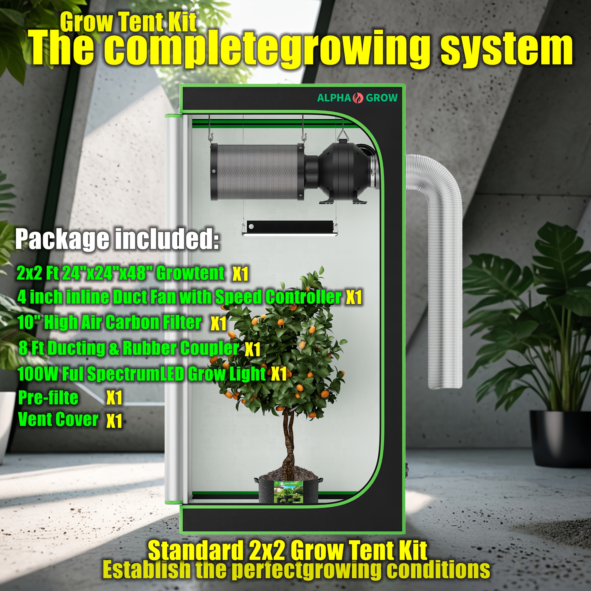 ALPHAGROW Complete 2x2ft Grow  – Grow Tent Complete Kit Bewertung und Preis