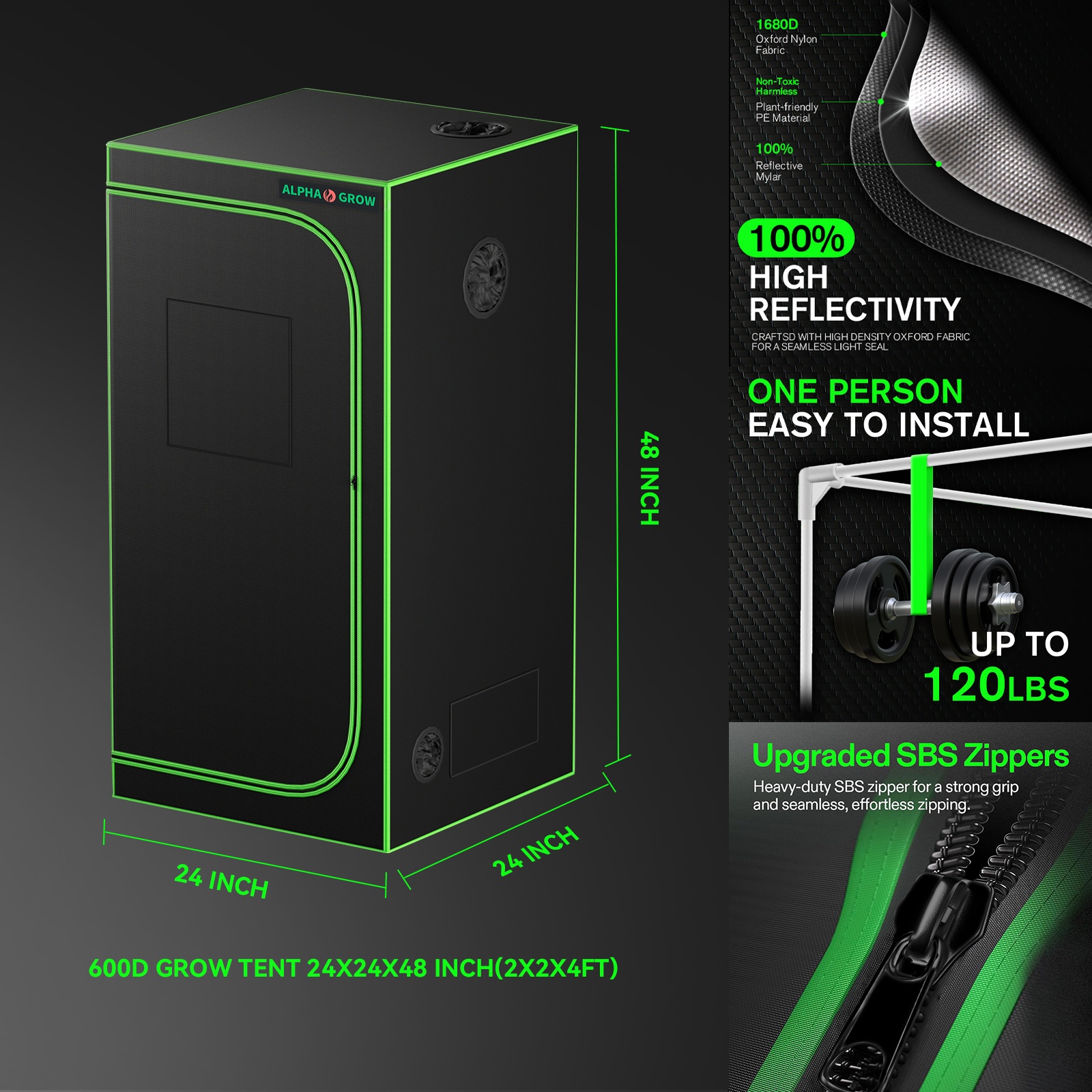 ALPHAGROW Complete Indoor Grow – Grow Tent Complete Kit Bewertung und Preis