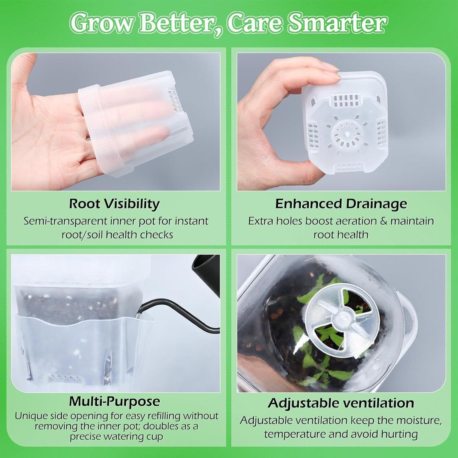 Self Watering Plant Pots 12 Pi – Smart Garden Domes Bewertung und Preis