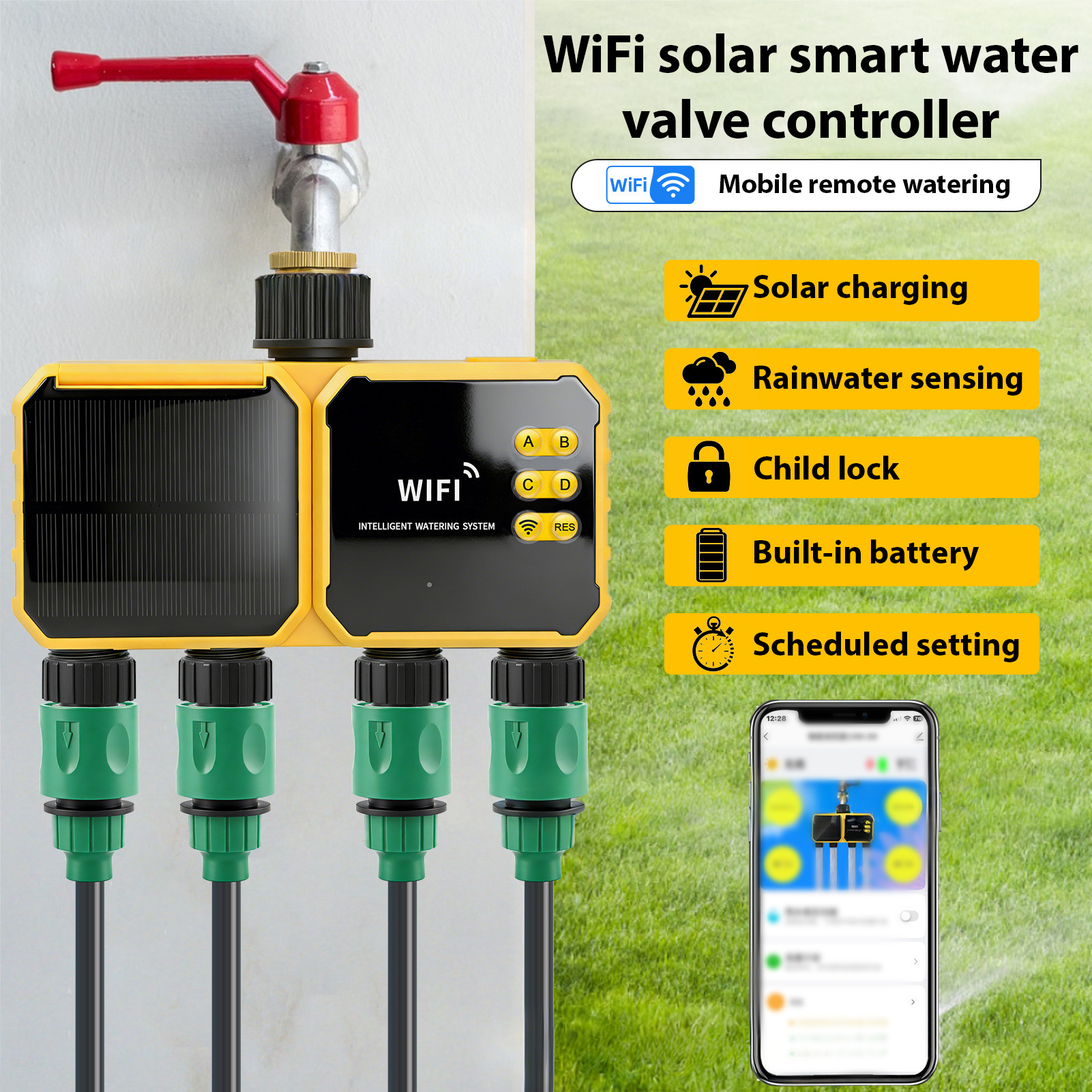 4 Zone Solar WiFi Irrigation T – Smart Garden Zone Bewertung und Preis