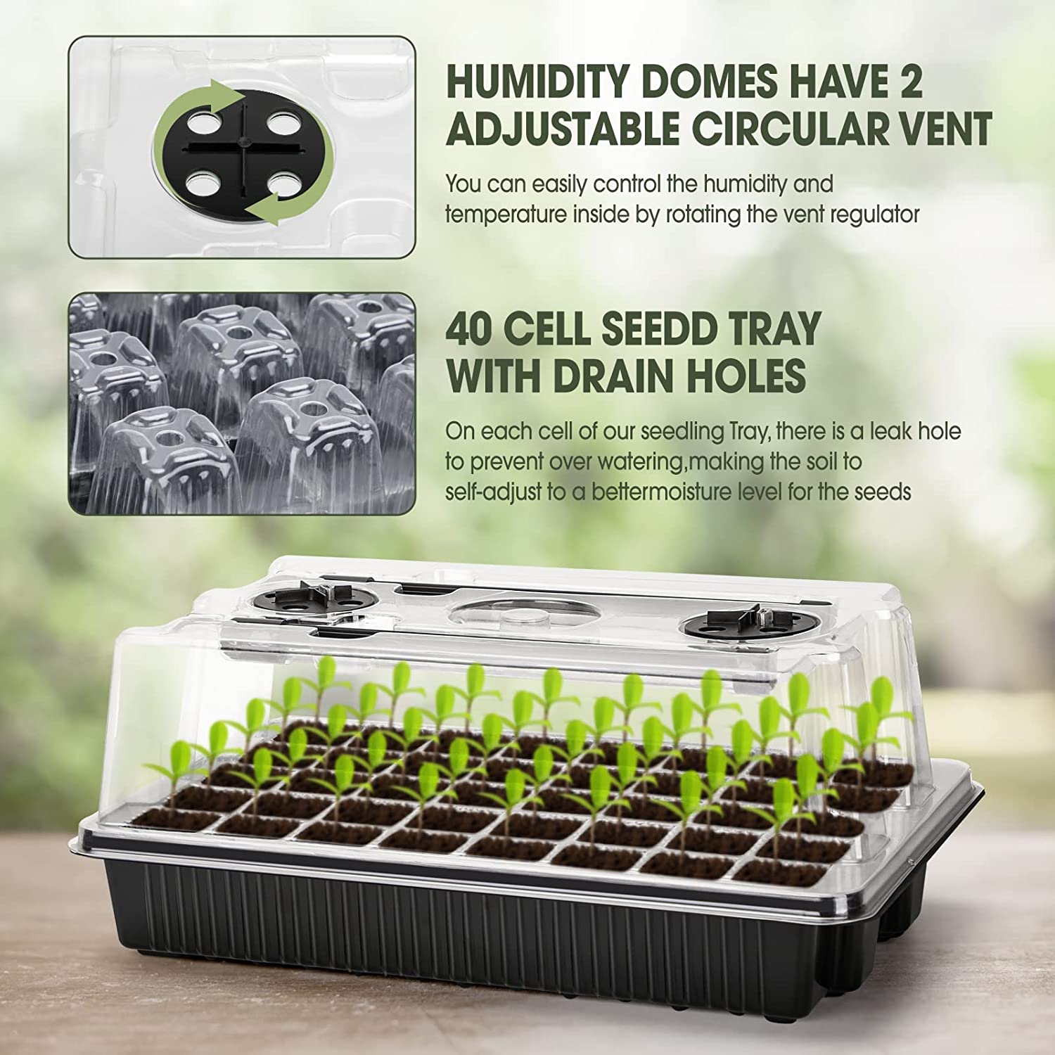 1 Set, Seed Starter Trays With – Smart Garden Domes Bewertung und Preis