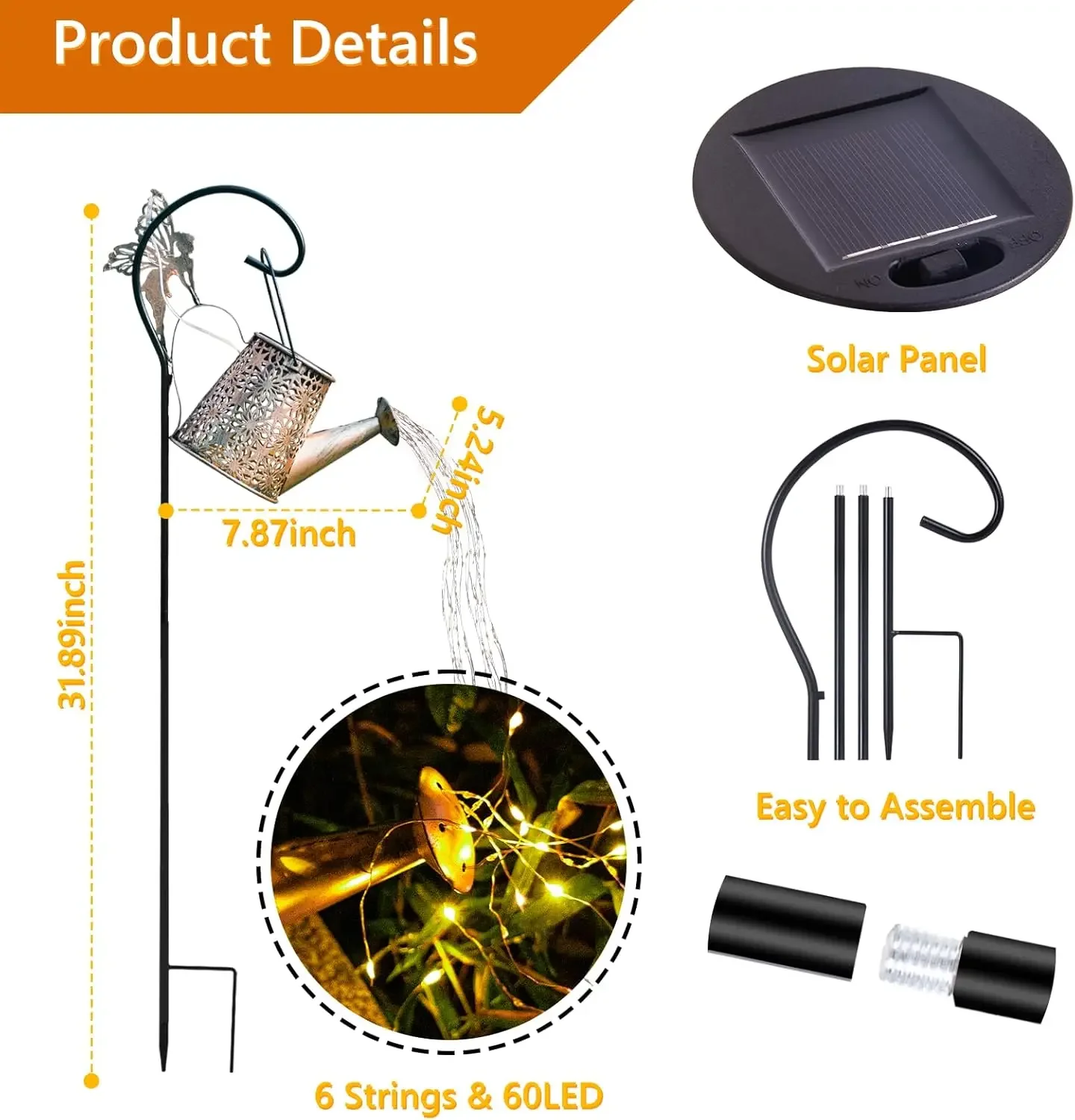 Solar Watering Can Light with  – Smart Garden Lanterns Bewertung und Preis