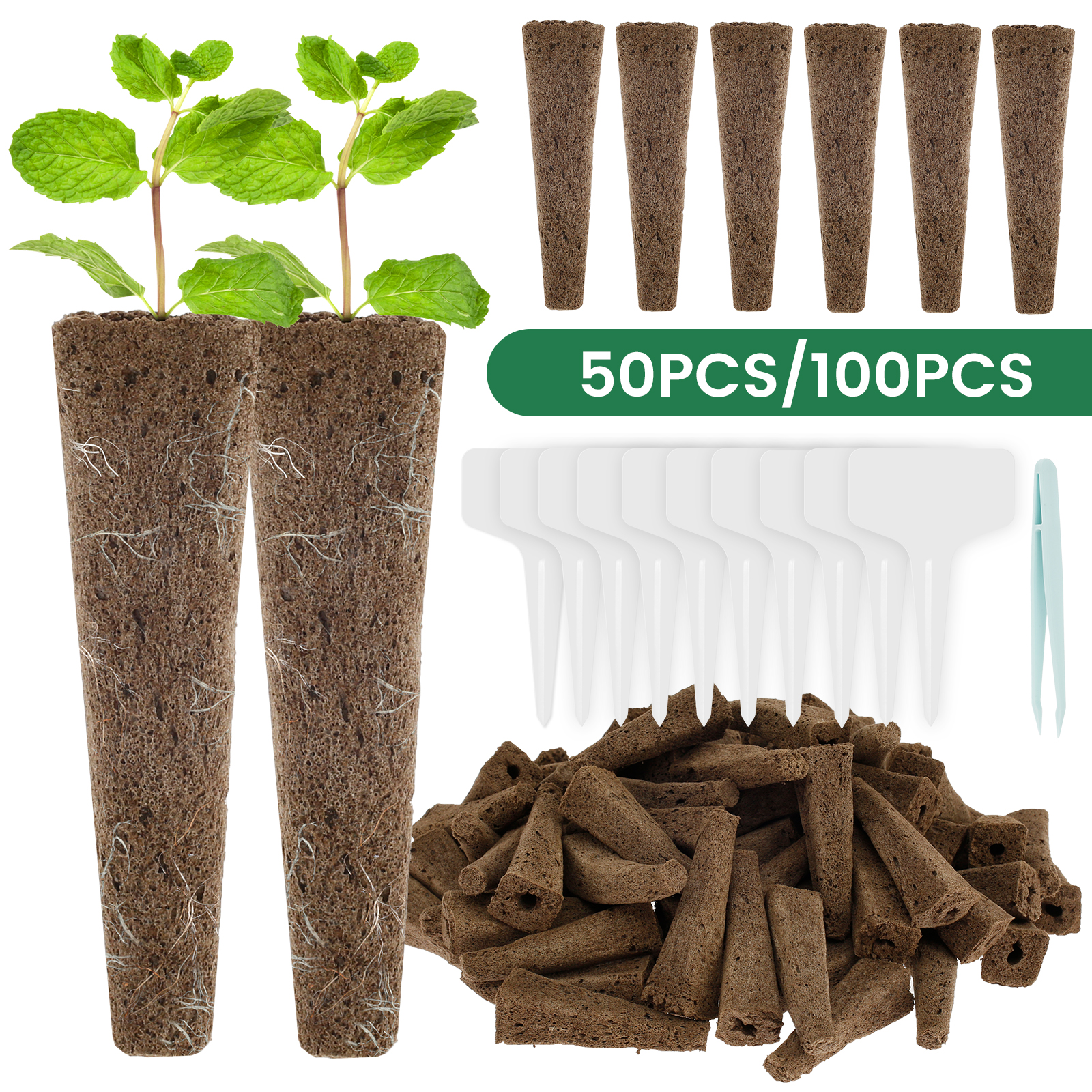 50/100Pcs Seed Grow Sponges Hy – Aerogarden Seed Pod Bewertung und Preis