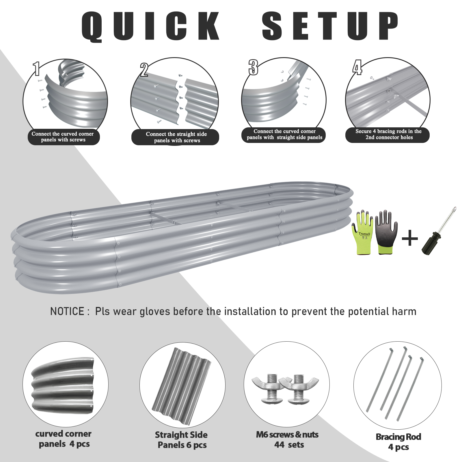 12x2x1FT Galvanized Raised Gar – Smart Garden Storage Bewertung und Preis