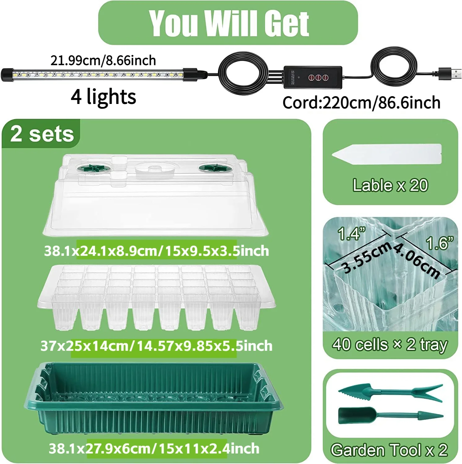 2 Packs, Seed Starter Trays Wi – Smart Garden Domes Bewertung und Preis