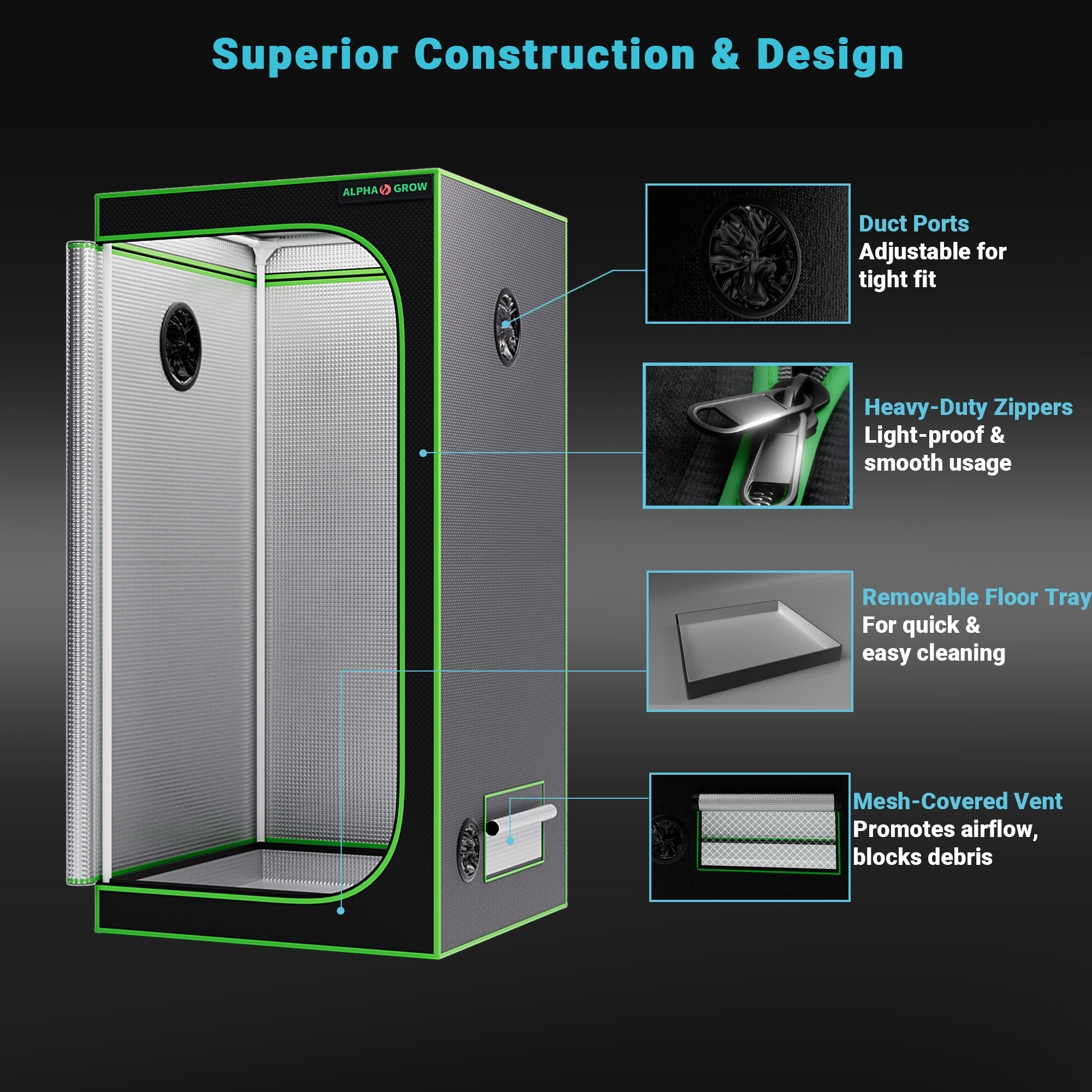 Alpha Grow 2000D 24x24x48 Comp – Grow Tent Complete Kit Bewertung und Preis